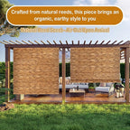 DoubleFill 3 Pcs Bamboo Shades Outdoor Reed Roll Up Blinds 72" W x 72" H - Image 4
