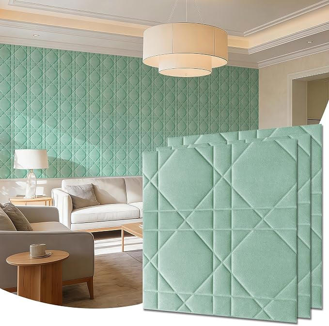 Velvet 3D wall Panels for Interior wall Decor Peel and Stick, Soundproof by Unknown