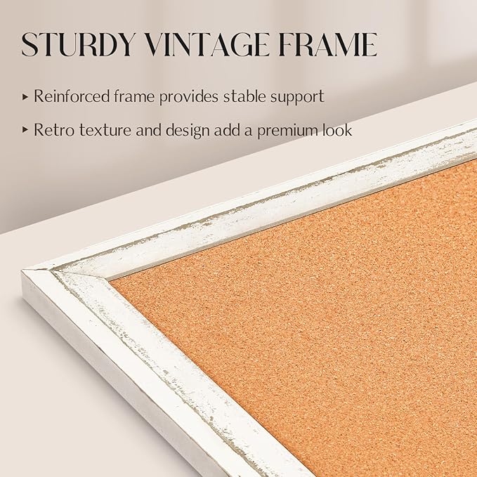 Cork Board Bulletin Board, Hanging Vision Board, Pin Board - Image 2