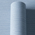 Grasscloth Textured Wallpaper Blue Peel and Stick 24inX393in Fabric Wall Paper - Image 3