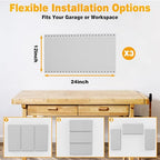 Pegboard Smith Metal Pegboard Panels 12" x 24", 3 Pack Grey Wall Mounted Tool - Image 7