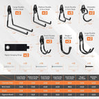 TONDA Garage Hooks, 20 Pack Garage Organization, Wall Storage Hooks Heavy Duty - Image 8