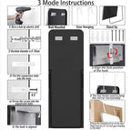 SCWF-GZ 57x20 Door Hanging Full Length Mirror, Floor or Wall Mounted Metal - Image 7