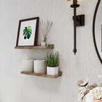 Floating Shelves for Wall Decor, Wall Mounted Wood Storage Shelf for Bedroom - Image 4