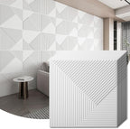 WOWSTAR 12-Pack 3D Wall Panels 19.7" x 19.7", Modern Wall Covering by WOWSTAR
