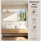 KOCUUY Large Gold Bathroom Mirror, 60x30 inch Rectangular Mirror - Image 7
