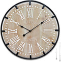 Large Farmhouse Rustic Wooden Wall Clock by Mrocioa