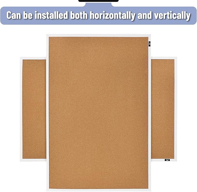 Mr. Pen- White Frame Cork Bulletin Board, Office Wall Cork Board - Image 5