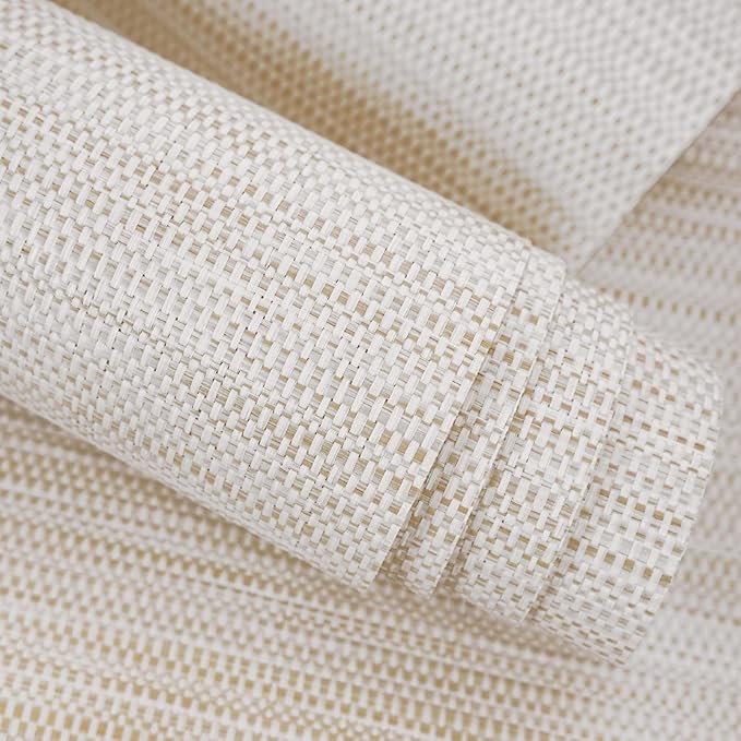 Ansehan Grasscloth Textured Wallcovering W1310 Oxford, Non Prepasted Natural by Ansehan