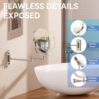 Auxmir 1X/30X Wall Mounted Makeup Mirror, Double-Sided Magnifying Mirror - Image 6