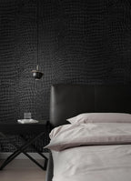 Peel and Stick Wallpaper Black Crocodile Wall Paper Modern Textured - Image 8