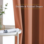 NICETOWN Blackout Burnt Orange Curtain & Drape - Image 5