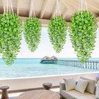 Waipfaru Artificial Hanging Four-leaf clover, Faux Ivy Pothos Vines Greenery - Image 9