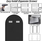 SCWF-GZ 36x24 Arch Mirror Rectangle Full Length Wall Mounted Hanging or Against - Image 6