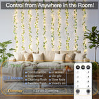 suddus 300 LED Vines with Lights Plug in, 9.8ft x 9.8ft Fairy Lights with Vines - Image 4