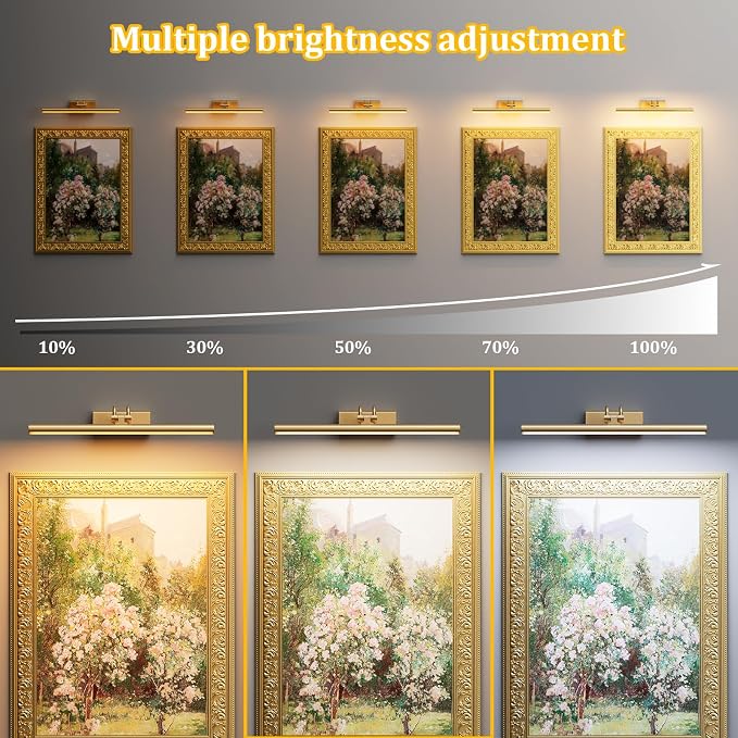 Battery Operated Picture Light for Wall, 4000mAh Cordless Wall Lamp for - Image 5