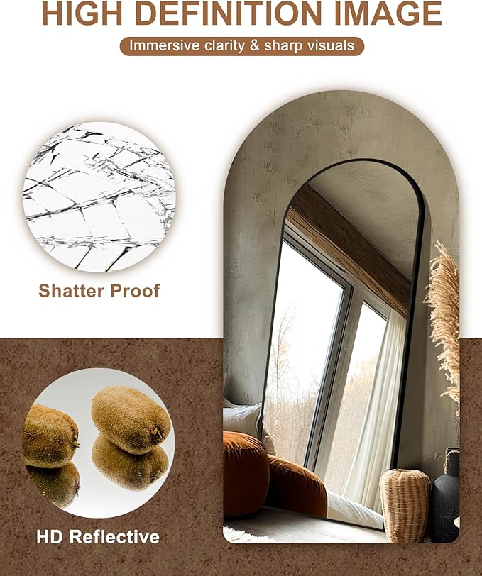 Delma Full Length Mirror, Large Floor Mirror - Image 5