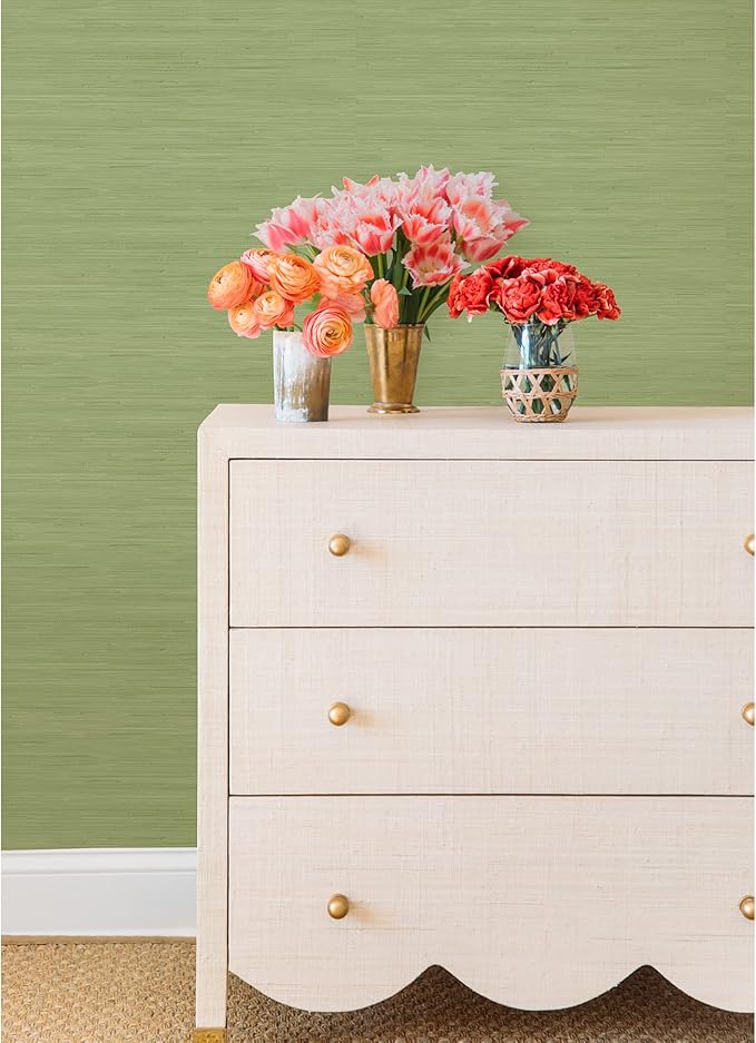 NuWallpaper x Society Social Classic Faux Grasscloth Peel and Stick Wallpaper - Image 4