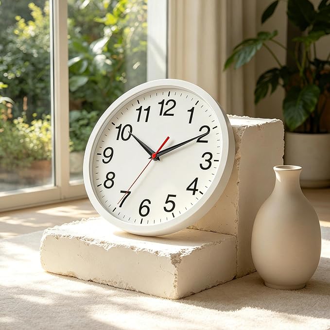 Rohioue Wall Clock Modern 8 Inch Battery Operated Silent Non Ticking Small - Image 8