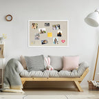 DAHAPYBOO Cork Board with Linen White, Bulletin Board 30"x20" Hanging Corkboards - Image 4