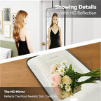 SCWF-GZ 57x20 Door Hanging Full Length Mirror, Floor or Wall Mounted Metal - Image 9