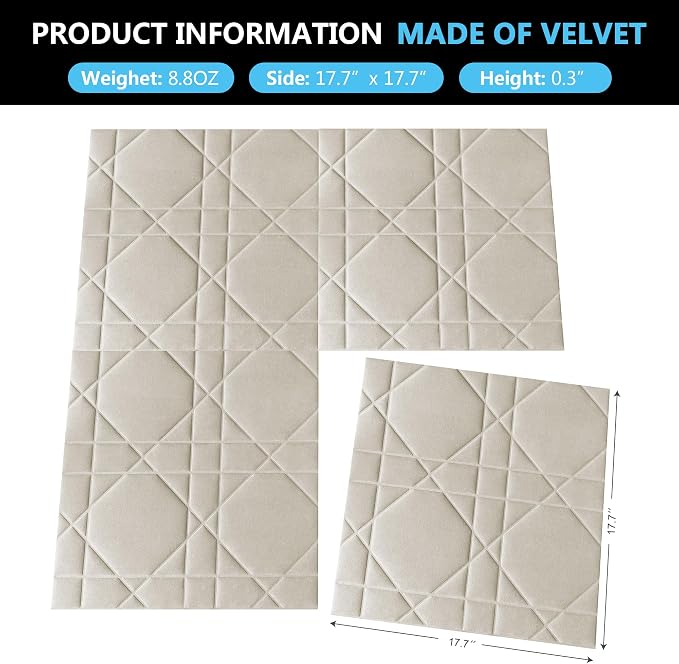 Velvet 3D wall Panels for Interior wall Decor Peel and Stick, Soundproof - Image 3