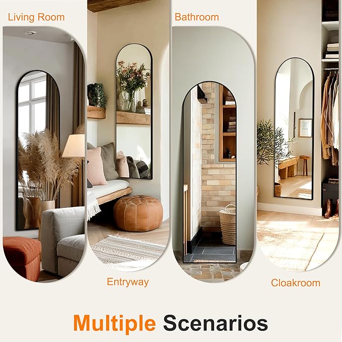 TRAHOME Arched Full Length Mirror, - Image 6
