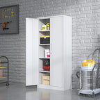 Metal Storage Cabinet with Adjustable Shelves, Garage Tool Cabinet with 2 - Image 2