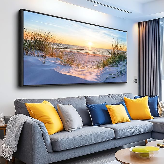MHARTK66 Large Wall Art for Living Room Modern Wall Decor for Bedroom Beach by MHARTK66