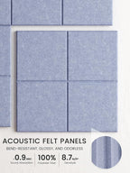 Bumusty Large Felt Bulletin Board, 30 Push Pins, 70 Adhesive Tabs, Soft - Image 3