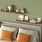 Fixwal Wood Floating Shelves, Wall Shelves Set of 4, Shelves - Image 8