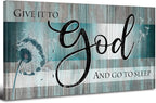 Large Christian Wall Art Bible Verses Wall Decor Give It to God and Go to Sleep by HOME