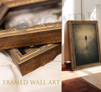 Vintage Gold Framed Wall Art Retro Dark Dragonfly Painting Canvas Prints Gothic - Image 6