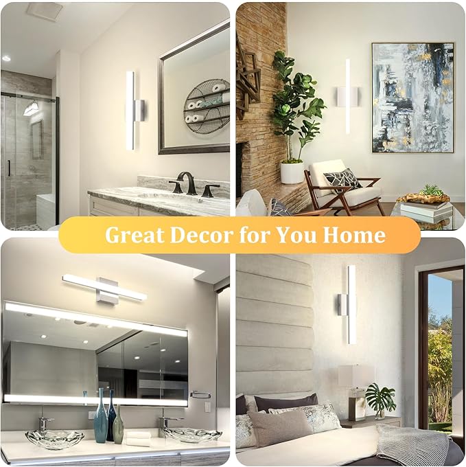 Combuh Modern Bathroom Vanity Light Fixtures Above Mirror Soft Shadow Free - Image 4