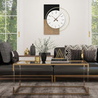 19x16 Inch Modern Silent Wall Clock Battery Operated, Wooden Farmhouse - Image 4