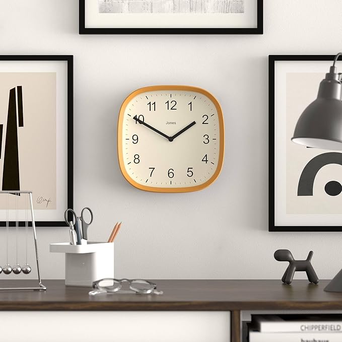 JONES CLOCKS® Sprite wall Clock | Modern Retro Rounded Square Clock | 10 inch | - Image 3