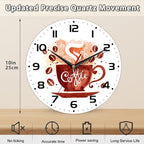 Watercolor Coffee Cup Wall Clock - Image 2