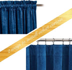 NICETOWN Blue Velvet Curtains 108 inches Long, Room Darkening Luxury Silky - Image 3