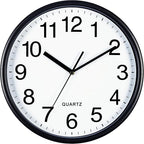 Bernhard Products Black Wall Clock, Large 13-Inch Silent Non Ticking Quartz by BernhardProducts