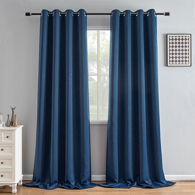 IGEMAEVE Blackout Curtains 108 Inch Length 2 Panels Set, Grommet Energy Saving by IGEMAEVE