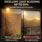 Barydat 3 Pcs 6 x 16.4 ft Reed Fence Roll, 85% Shade Bamboo Privacy Screen - Image 3
