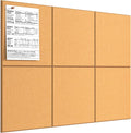 MaxGear Large Cork Board for Wall 36" x 24", Mustard Yellow Bulletin Board by MaxGear