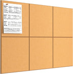 MaxGear Large Cork Board for Wall 36" x 24", Mustard Yellow Bulletin Board by MaxGear