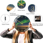 VIKMARI 10 Inch Modern Wall Clock, Aesthetic Black and Gold Decor Accessories - Image 5