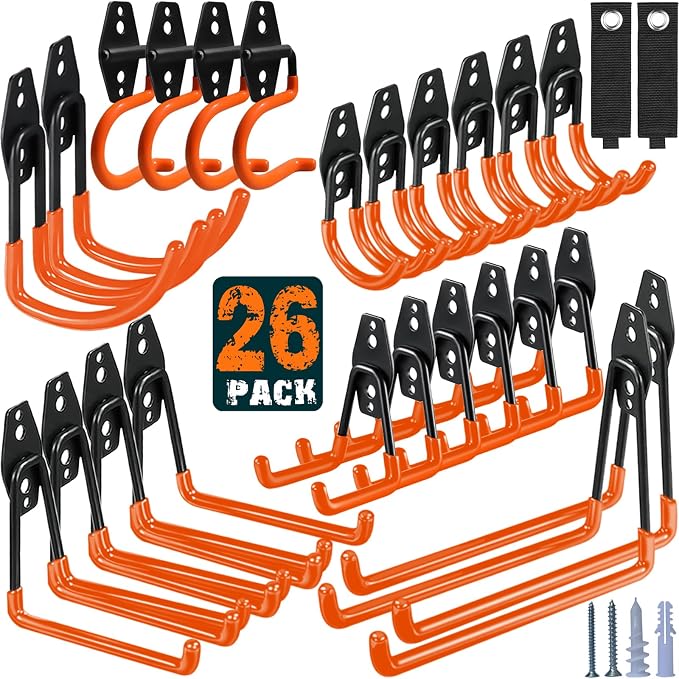 HUPBIPY 26 Pack Garage Hooks Heavy Duty Utility Steel by HUPBIPY