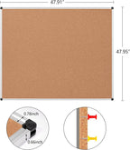 Large Cork Bulletin Board 48" X 48", Wall Mounted Notice Pin Board - Image 6
