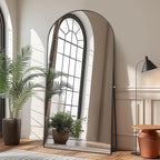 Beauty4U 71" x 32" Arched Full Length Mirror, HD Tempered Glass Floor Mirror by Beauty4U