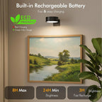 3-Pack Picture Lights for Wall, Rechargeable Battery Operated LED Painting Light - Image 4