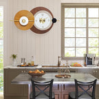 Wall Clock Modern Battery Operated Big Clocks Metal and Wooden Nordic Style - Image 6