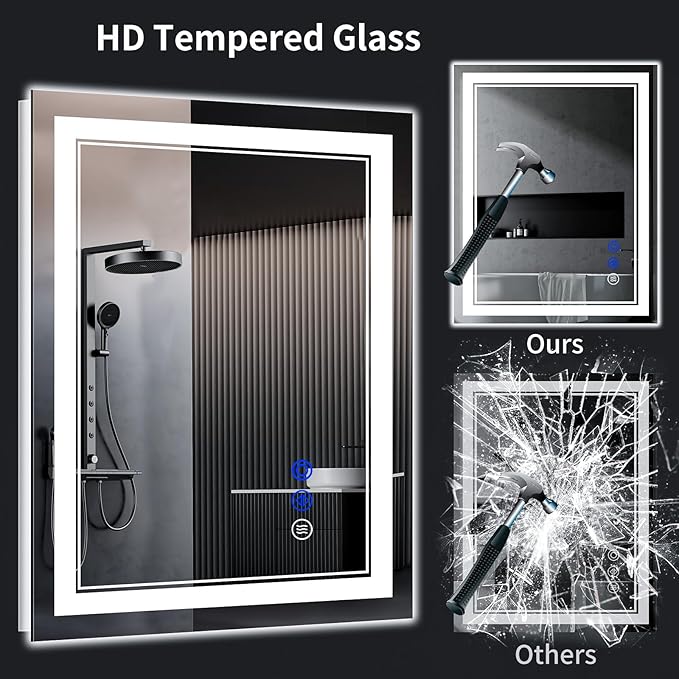 36"x28" LED Bathroom Mirror - Image 6